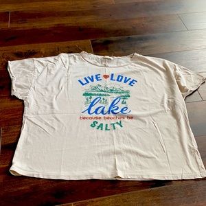 “Live Love Lake” Just U in size L graphic T
